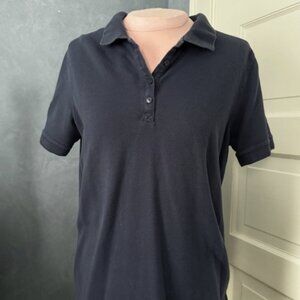 Croft and Barrow Women's Polo Shirt Size L Navy Blue